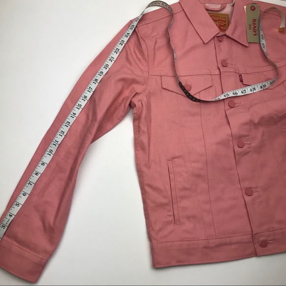 [Sold] Levi's Men's Trucker Jean Jacket Pink Denim - Picture 5 of 6